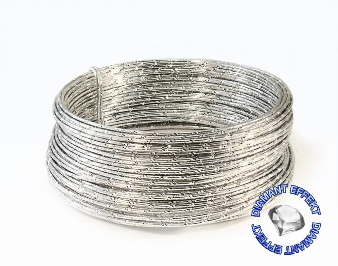 Aludraht Diamant Look 2mm x 30m SILBER SPARPACK 