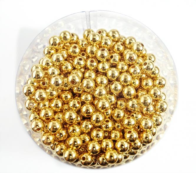 Perlen GOLD METALLIC 10mm 115 Stück 